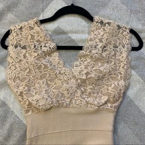 Nude Lace Bodycon Dress